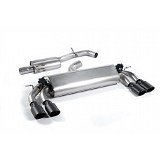 Milltek Sport homologovaný výfuk cat-back GPF Back s rezonátorem pro Audi S3 2.0 TFSI quattro Sedan/Cabrio 8V.2 (s GPF) 2019-2020, dvojité, kulaté, černé koncovky