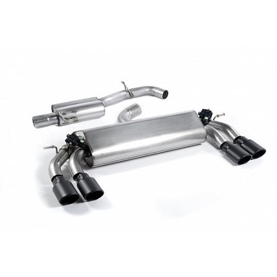 Milltek Sport homologovaný výfuk cat-back GPF Back s rezonátorem pro Audi S3 2.0 TFSI quattro Sedan/Cabrio 8V.2 (s GPF) 2019-2020, dvojité, kulaté, černé koncovky Milltek Sport homologovaný výfuk cat-back GPF Back s rezonátorem pro Audi S3 2.0 TFSI quattro Sedan/Cabrio 8V.2 (s GPF) 2019-2020, dvojité, kulaté, černé koncovky