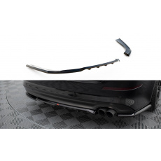 Maxton Design středový spoiler pod zadní nárazník s žebrováním pro Kia Optima Mk3, černý lesklý plast ABS