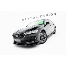 Maxton Design spoiler pod přední nárazník ver.2 pro Škoda Superb Mk4, černý lesklý plast ABS