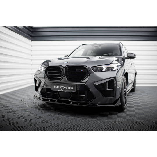 Maxton Design spoiler pod přední nárazník ver.2 pro BMW X5 M F95 Facelift, černý lesklý plast ABS