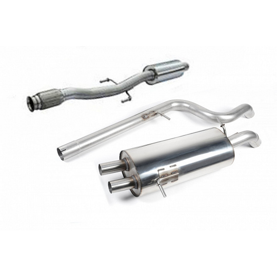 Milltek Sport homologovaný výfuk cat-back s rezonátorem (tišší) pro Citroen DS3 1.6 THP 16V DSport 2010-2019, leštěné koncovky