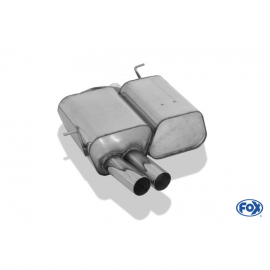 Fox Sportauspuff koncový tlumič výfuku s koncovkou 2x80 Typ 10 pro BMW řada 3 E46 s motorem 1.8, 2.0, 2.5