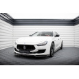 Maxton Design spoiler pod přední nárazník pro Maserati Ghibli Mk3 Facelift, černý lesklý plast ABS