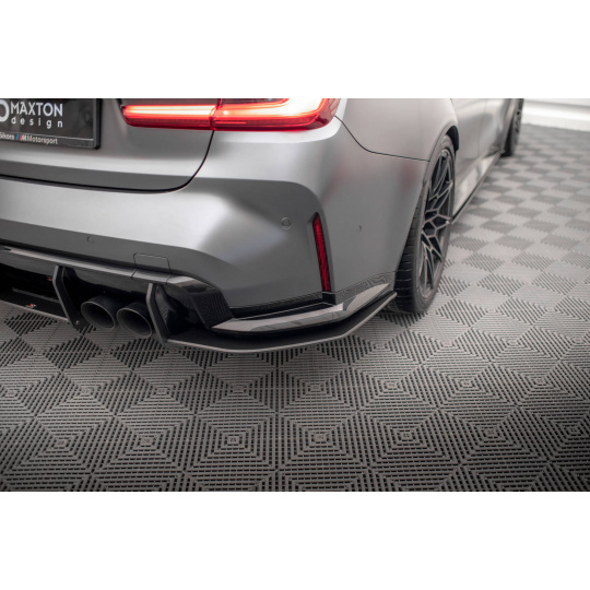 Maxton Design "Street Pro" boční difuzory pod zadní nárazník pro BMW M3 G80, plast ABS bez povrchové úpravy
