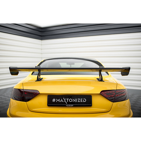 Maxton Design zadní křídlo s horním uchycením (swan-neck) pro Audi A5 8T, 8T FL, pravý karbon, Coupe
