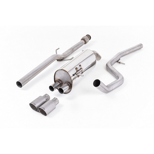 Milltek Sport výfukový systém cat-back bez rezonátoru (hlasitější) pro Peugeot 208 GTi 1.6 2012-2019, typ koncovek: GT-80 titanové