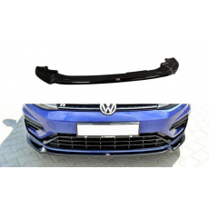 Maxton Design spoiler pod přední nárazník ver.3 pro Volkswagen Golf R Mk7 Facelift, černý lesklý plast ABS
