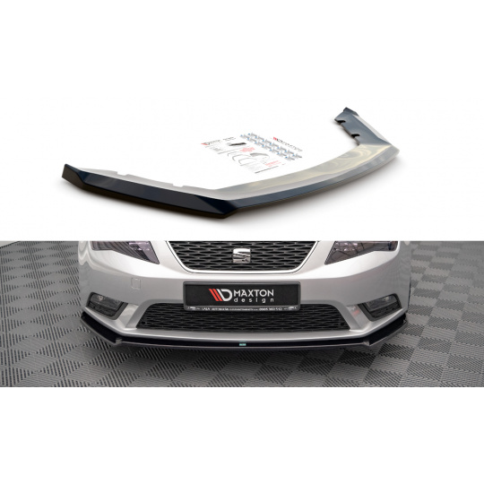 Maxton Design spoiler pod přední nárazník ver.2 pro Seat Leon Mk3, černý lesklý plast ABS