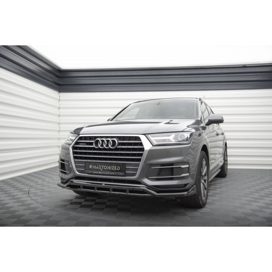 Maxton Design spoiler pod přední nárazník pro Audi Q7 Mk2, černý lesklý plast ABS