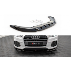 Maxton Design spoiler pod přední nárazník pro Audi Q3 8U Facelift S-Line, černý lesklý plast ABS