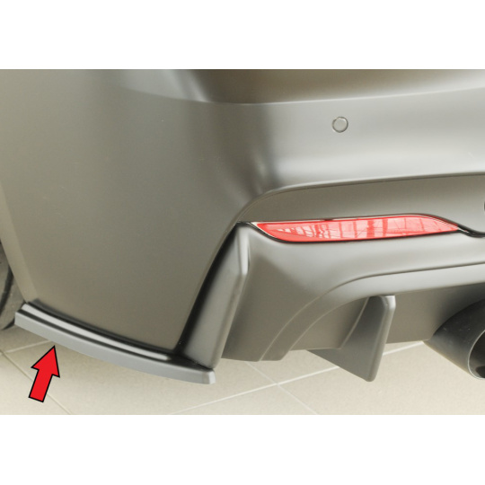 Rieger spoiler pod zadní nárazník na levé straně pro BMW řada 2 F23 kabriolet r.v. 07/17-, plast ABS bez povrchové úpravy