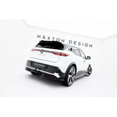 Maxton Design středový spoiler pod zadní nárazník s žebrováním pro Renault Megane E-Tech Electric Mk1, černý lesklý plast ABS