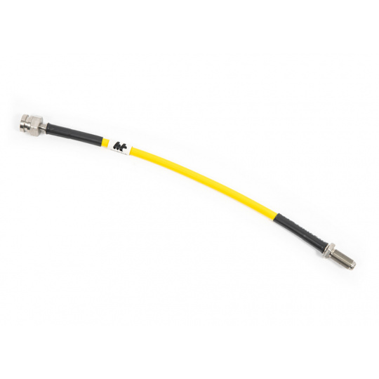 Forge Motorsport sada opletených brzdových hadic pro Hyundai i20N, barva potahu: žlutá