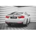 Maxton Design "Street Pro" difuzor zadního nárazníku v.1 pro BMW řada 4 F32, plast ABS bez povrchové úpravy, M-pack, s černou a červenou linkou