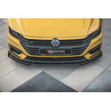 Maxton Design "Racing durability" spoiler pod přední nárazník s rohovými splittery pro Volkswagen Arteon, plast ABS bez povrchové úpravy