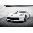 Maxton Design spoiler pod přední nárazník ver.2 pro Chevrolet Corvette C7, černý lesklý plast ABS