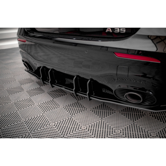 Maxton Design "Street Pro" difuzor zadního nárazníku pro Mercedes třída A W177 A35 AMG Aero, plast ABS bez povrchové úpravy, hatchback