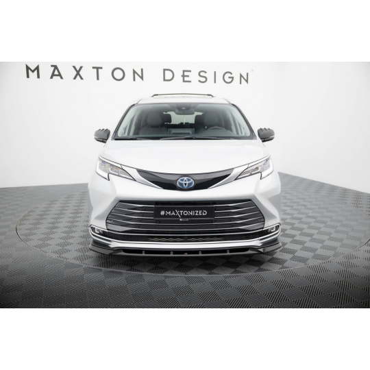 Maxton Design spoiler pod přední nárazník pro Toyota Sienna Mk4, černý lesklý plast ABS