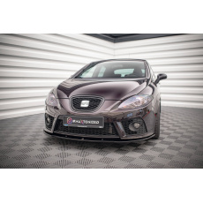 Maxton Design spoiler pod přední nárazník pro Seat Leon Cupra Mk2, černý lesklý plast ABS