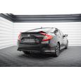 Maxton Design "Street Pro" difuzor zadního nárazníku pro Honda Civic Mk10, plast ABS bez povrchové úpravy, s černou a červenou linkou