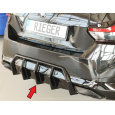 Rieger Heckeinsatz (Mittelteil) pro BMW řada 2 G42 kupé, plast ABS lakovaný do černé lesklé barvy
