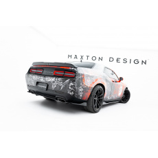 Maxton Design středový spoiler pod zadní nárazník pro Dodge Challenger Mk3 RT Facelift, černý lesklý plast ABS