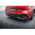 Maxton Design středový spoiler zadního nárazníku pro Peugeot 308 Mk3, černý lesklý plast ABS, Hatchback/SW