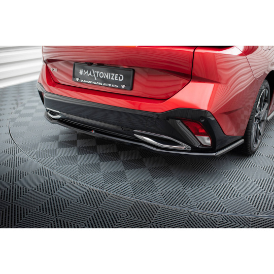 Maxton Design středový spoiler zadního nárazníku pro Peugeot 308 Mk3, černý lesklý plast ABS, Hatchback/SW
