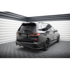 Maxton Design středový spoiler pod zadní nárazník s žebrováním pro BMW X7 G07 Facelift M-Pack, černý lesklý plast ABS