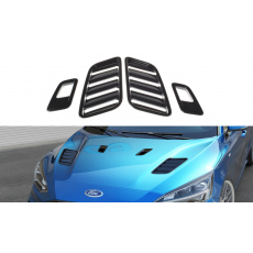 Maxton Design výdechy kapoty pro Ford Focus Mk4, černý lesklý plast ABS Maxton Design výdechy kapoty pro Ford Focus Mk4, černý lesklý plast ABS
