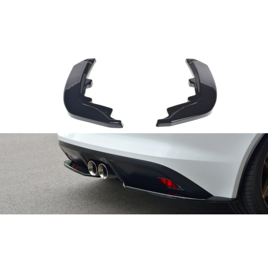 Maxton Design boční difuzory pod zadní nárazník pro Jaguar F-type Mk1, černý lesklý plast ABS