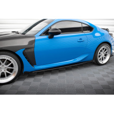 Maxton Design "Street Pro" difuzory pod boční prahy s křidélky ver.1 pro Toyota GR86 Mk1, plast ABS bez povrchové úpravy, s červenou linkou