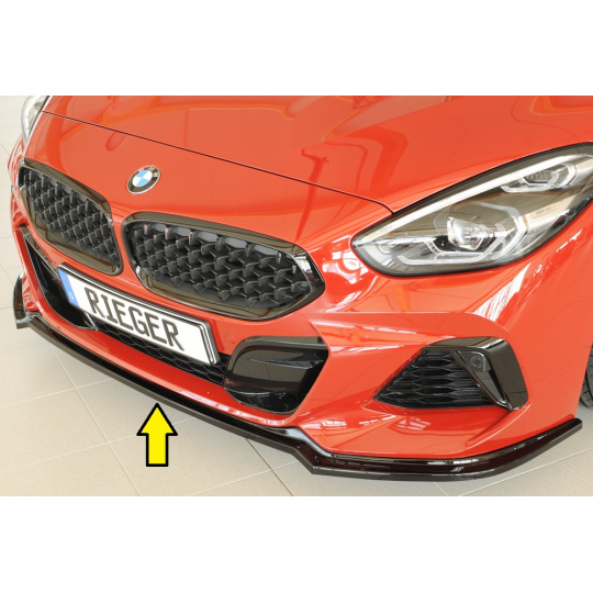 Rieger lipa pod přední nárazník pro BMW Z4 G29, G4Z roadster, 03/19-, plast ABS lakovaný do černé lesklé barvy