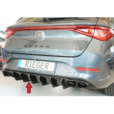 Rieger vložka zadního nárazníku (pro vozy bez tažného zař.) pro Seat Leon KL 5-dvéř. (ST/sportstourer), plast ABS lakovaný do černé lesklé barvy Rieger vložka zadního nárazníku (pro vozy bez tažného zař.) pro Seat Leon KL 5-dvéř. (ST/sportstourer), plast ABS lakovaný do černé lesklé barvy