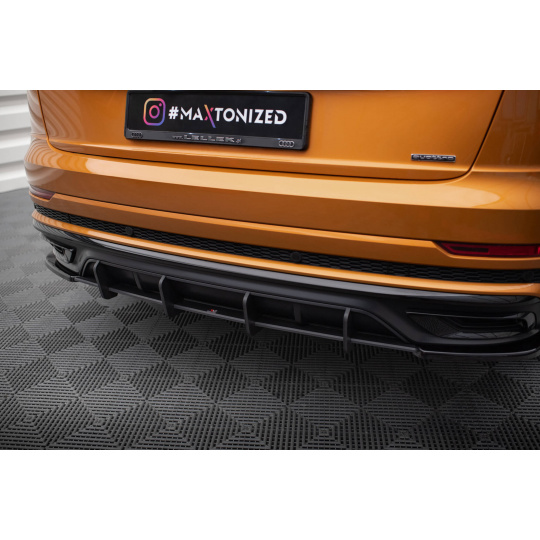 Maxton Design "Street Pro" difuzor zadního nárazníku pro Audi Q8 Mk 1, plast ABS bez povrchové úpravy, S-Line