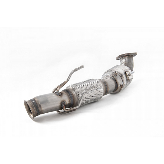 Milltek Sport HJS Tuning ECE Downpipes Large Bore Downpipe s 200 Cell High-Flow katalyzátorem s homologací pro Ford Focus Mk3 RS 2.3l EcoBoost 4wd 5-dvéř. Hatchback 2016-2018