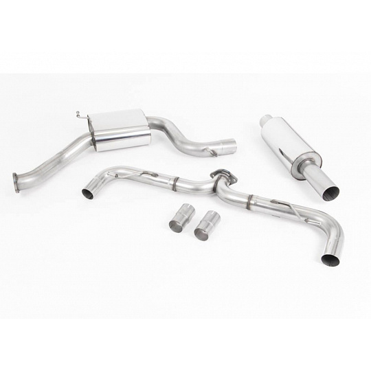 Milltek Sport výfukový systém cat-back Road+ s rezonátorem pro Volkswagen Golf MK7.5 GTi (s Performance Pack, bez OPF/GPF) 2017-2018, typ koncovek: GT-100 titanové