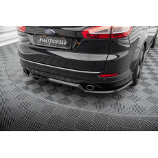 Maxton Design středový spoiler pod zadní nárazník s žebrováním pro Ford Mondeo ST-Line Mk4 Facelift, černý lesklý plast ABS, Combi Maxton Design středový spoiler pod zadní nárazník s žebrováním pro Ford Mondeo ST-Line Mk4 Facelift, černý lesklý plast ABS, Combi