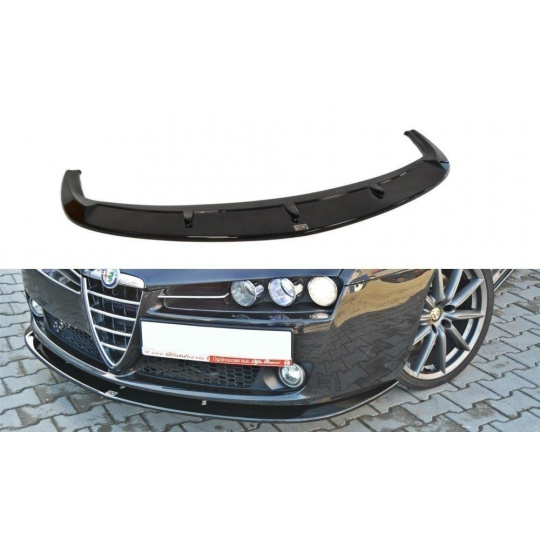 Maxton Design spoiler pod přední nárazník ver.2 pro Alfa Romeo 159, černý lesklý plast ABS