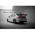 Maxton Design zadní křídlo s úzce rozkročenými držáky a LED světlem pro Audi RS3 8V, 8V FL, pravý karbon, Sedan
