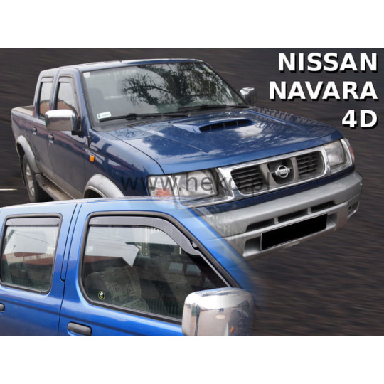 HEKO ofuky oken Nissan Navara Pickup 4dv (2001-2005) přední + zadní