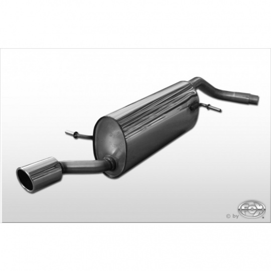 Fox Sportauspuff koncový tlumič výfuku s koncovkou 1x80 Typ 16 pro Audi A1 s motorem 1.2, 1.6 D