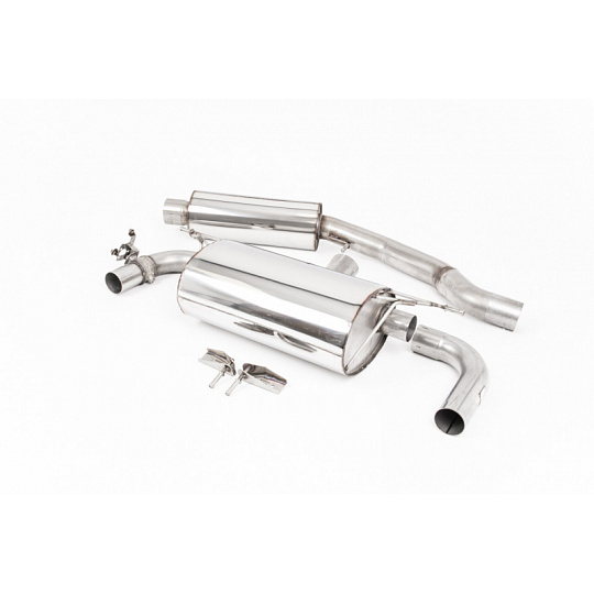 Milltek Sport homologovaný výfuk cat-back GPF Back s rezonátorem pro BMW řada 1 M140i 3/5-dvéř. (F20/F21 Facelift, s OPF, bez xDrive) 2019-2020, Jet-90 karbonové koncovky