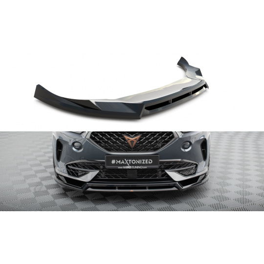 Maxton Design spoiler pod přední nárazník ver.4 pro Cupra Formentor, černý lesklý plast ABS