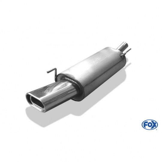 Fox Sportauspuff koncový tlumič výfuku s koncovkou 135x80 Typ 53 pro Volkswagen Golf III s motorem 1.4, 1.6, 1.8, 1.9 D, 1.9 TDI, 2.0