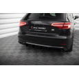 Maxton Design vložka zadního nárazníku pro Audi A3 8V FL, černý lesklý plast ABS, Sportback
