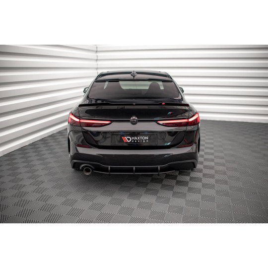 Maxton Design "Street Pro" difuzor zadního nárazníku pro BMW řada 2 Gran Coupe F44 (2019-)/M-Pack, plast ABS bez povrchové úpravy, s červenou linkou