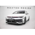 Maxton Design "Street Pro" spoiler pod přední nárazník pro Volkswagen Golf R-Line Mk8 Facelift, plast ABS bez povrchové úpravy, s černou a červenou linkou