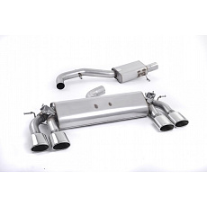 Milltek Sport homologovaný výfuk cat-back s rezonátorem (tišší) pro Volkswagen Golf MK7 R 2.0 TSI 300PS (ECE schválení, 76.2mm vedení) 2014-2016, typ koncovek: oválné leštěné